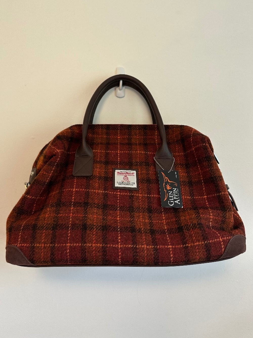 NWT Glen Appin Harris Tweed Overnight Bag